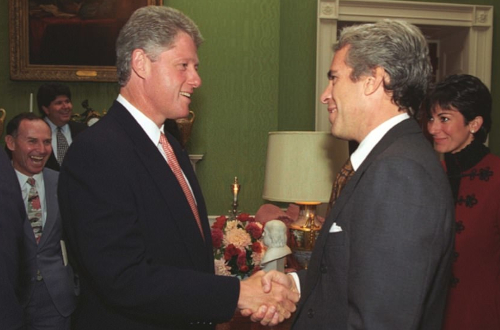 Bill Clinton Jeffrey Epstein and Ghislaine Maxwell in 1993